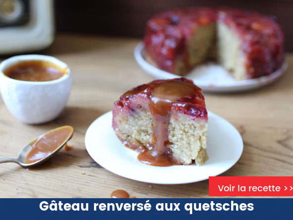 Gâteau renversé aux quetsches